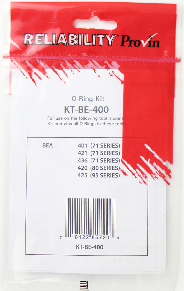 (image for) Reliability Provin KT-BE-400 O-Ring Kit for the BEA 401, 420, 421, 425 and 436
