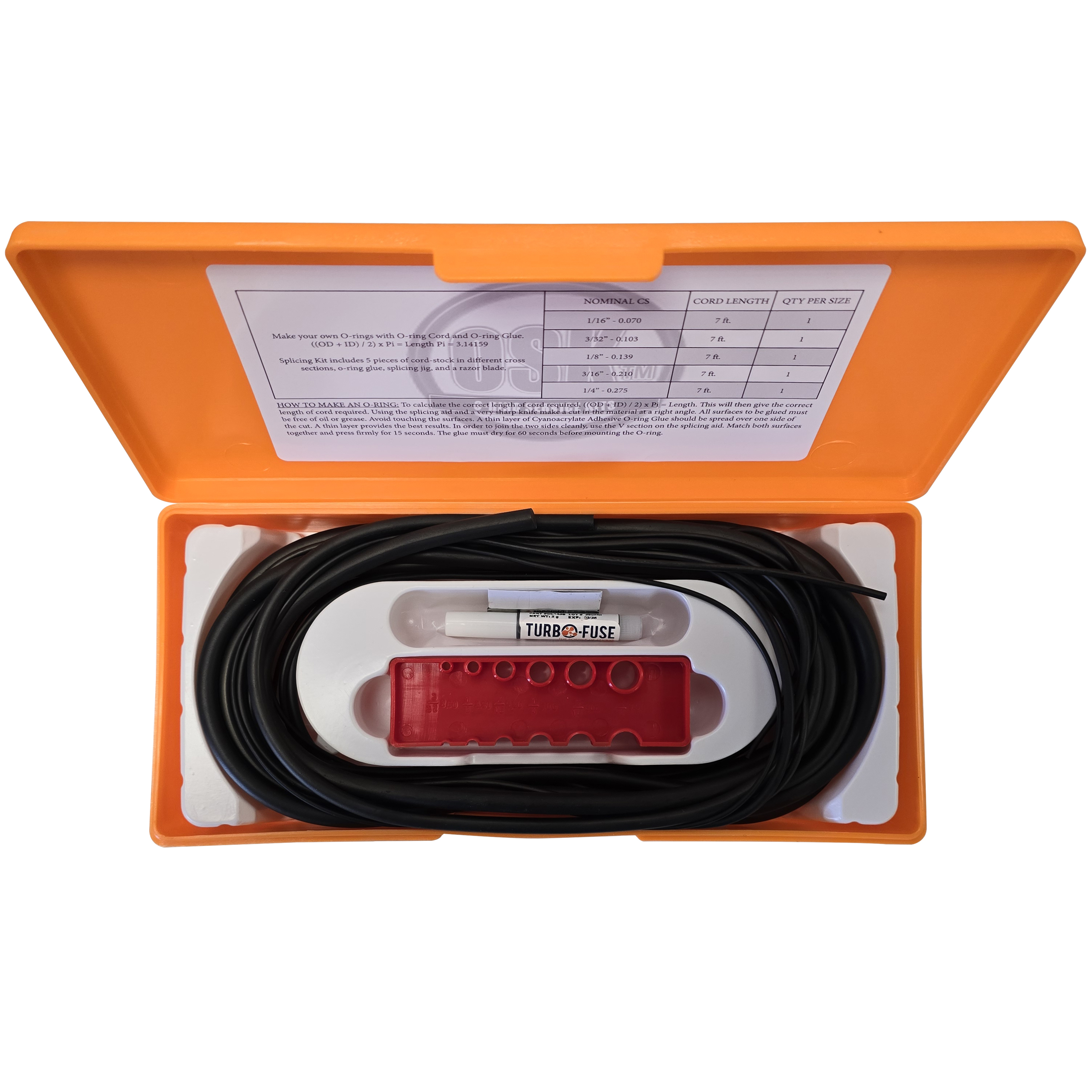 (image for) OSK™ O-Ring Splice Kit - Viton®/FKM 75 Duro Cord AS568 Inch Sizes